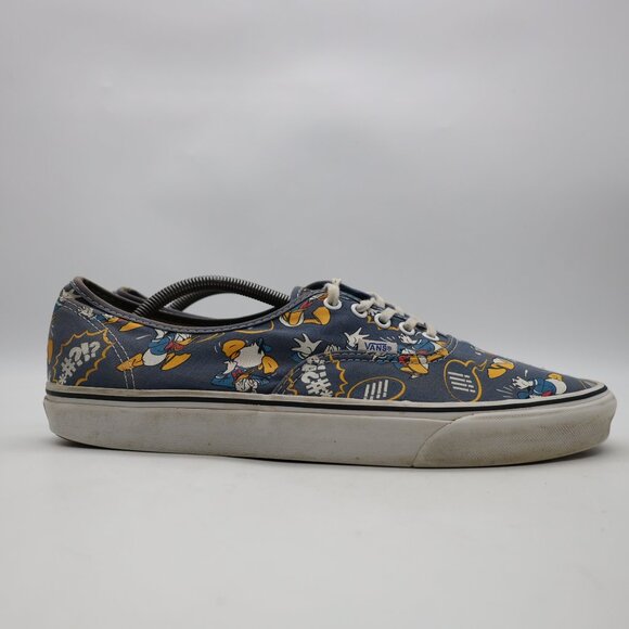 VANS Disney Men's Size 13 Donald Duck Limited Shoes Blue Lace Up Casual Sneaker - Picture 1 of 11